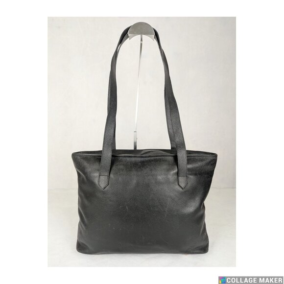 YSL Saint Laurent Shopping Tote Black Leather Handbag - Picture 2 of 16